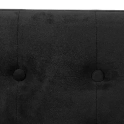 Pufa pikowana Adaline Black 76x38 cm * Atmosphera Discount