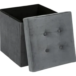 Pufa pikowana Adaline Grey 38x38 cm * Atmosphera New