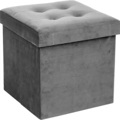 Pufa pikowana Adaline Grey 38x38 cm * Atmosphera New