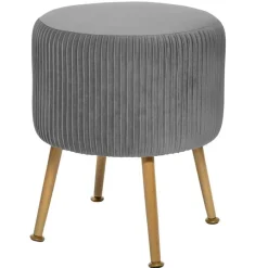 Pufa Solaro Grey Velvet * Atmosphera Discount
