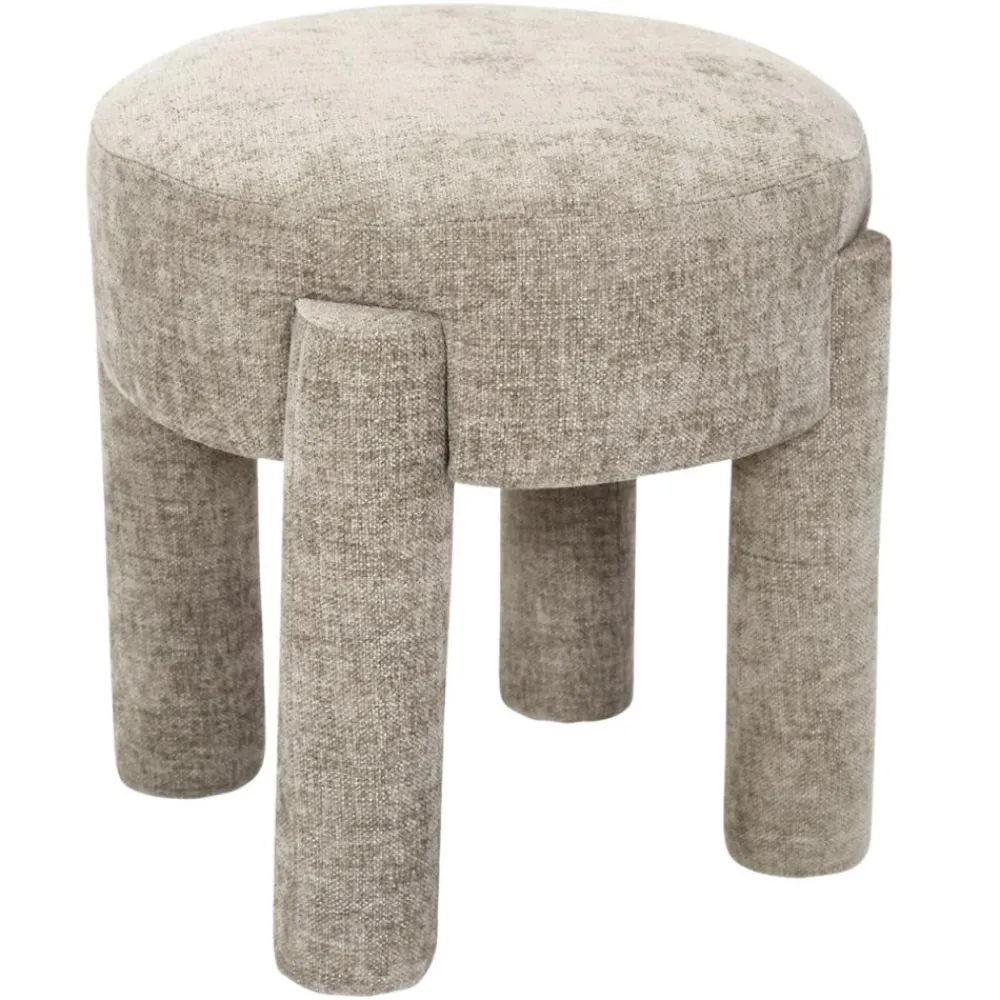 Pufa tapicerowana RIVA w kolorze taupe * HowHomely Online