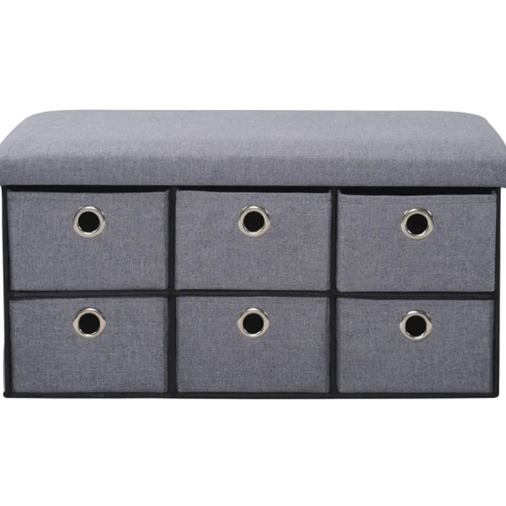 Pufa tapicerowana z szufladami 76x38x38 * Kesper