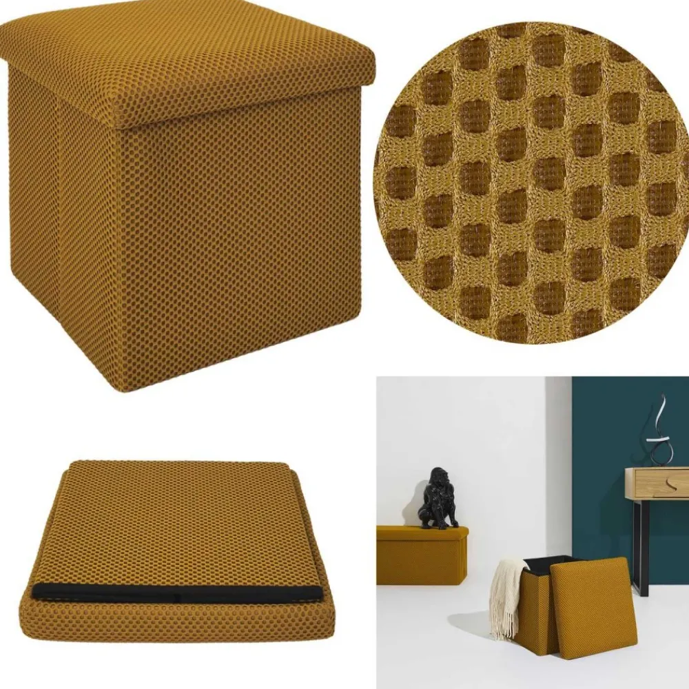 Pufa URBAN BOX do przechowywania miodowa * HowHomely Discount