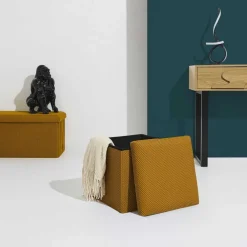 Pufa URBAN BOX do przechowywania miodowa * HowHomely Discount
