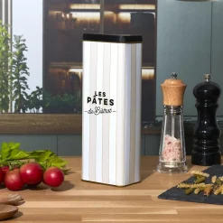 Puszka na makaron Bistrot beżowe pasy