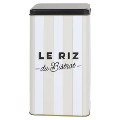 Puszka na ryż Bistrot beżowe pasy * HowHomely Clearance