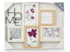 Ramka na 5 zdjęć z napisem metalowym HOME * GIFTDECOR Best