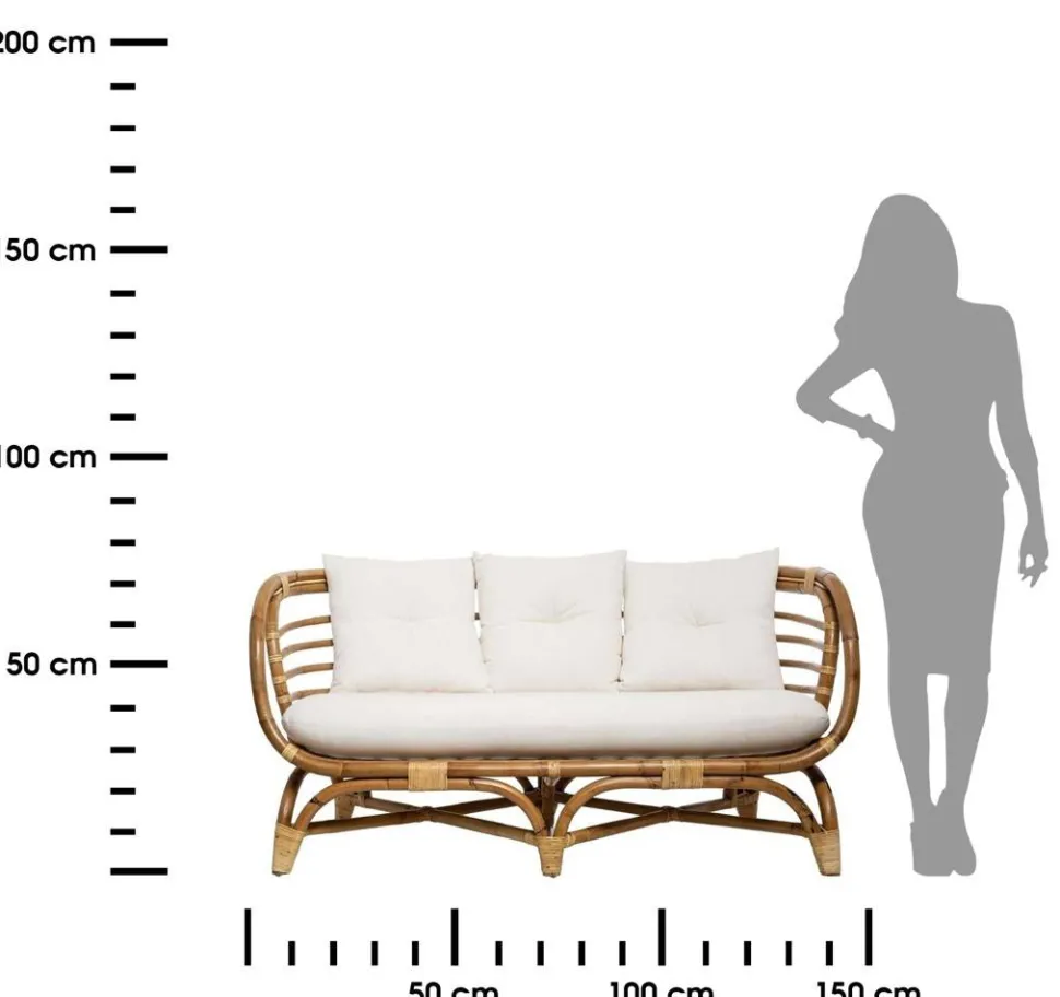 Rattanowa sofa 2 osobowa Farah