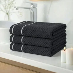 Ręcznik FAVORI bawełna zero twist czarny 30x50 cm