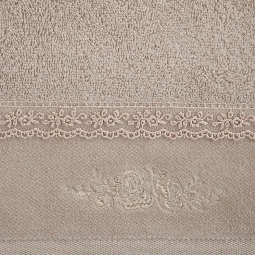 Ręcznik SISI z koronką 50x90 cm beż