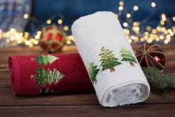 Ręcznik świąteczny SANTA/17 50x90 biały
