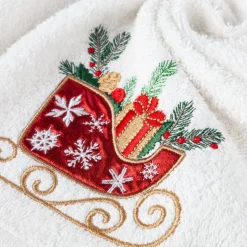 Ręcznik świąteczny SANTA/24 70x140 biały