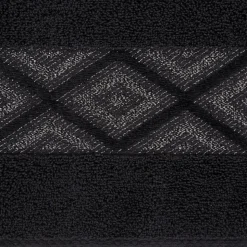 Ręcznik z błyszczącą nicią AZARI 70x140 czarny