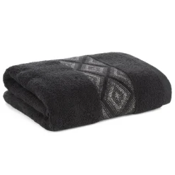 Ręcznik z błyszczącą nicią AZARI 70x140 czarny