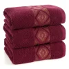 Ręcznik z błyszczącą nicią AZARI 70x140 bordo
