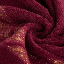 Ręcznik z błyszczącą nicią AZARI 70x140 bordo