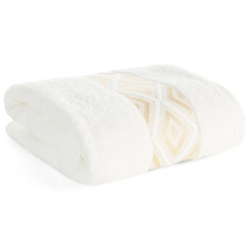Ręcznik z błyszczącą nicią AZARI 70x140 krem