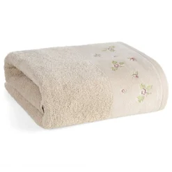 Ręcznik DALIA kwiatowy haft 70x140 cm beż * EUROFIRANY B.B. Choczyńscy Sp.J. Outlet
