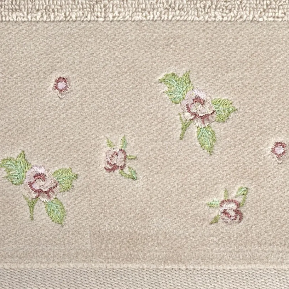 Ręcznik DALIA kwiatowy haft 70x140 cm beż * EUROFIRANY B.B. Choczyńscy Sp.J. Outlet