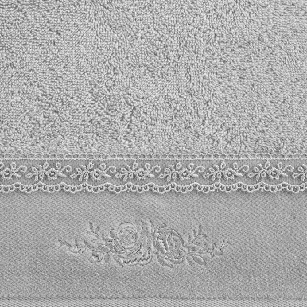 Ręcznik SISI z koronką 30x50 cm srebrny * EUROFIRANY B.B. Choczyńscy Sp.J. Outlet