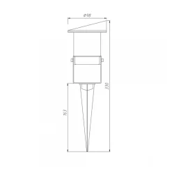 Reflektor Ogrodowy VILO Czarny 1xGU10 IP65 33cm * Eko-light Online