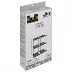 Regał modułowy Cube z 4 półkami