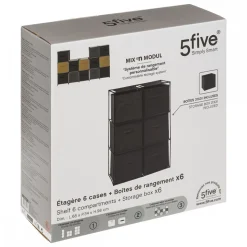 Regał modułowy Cube z 6 pojemnikami