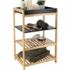 Regał z 4 półkami Black Bamboo