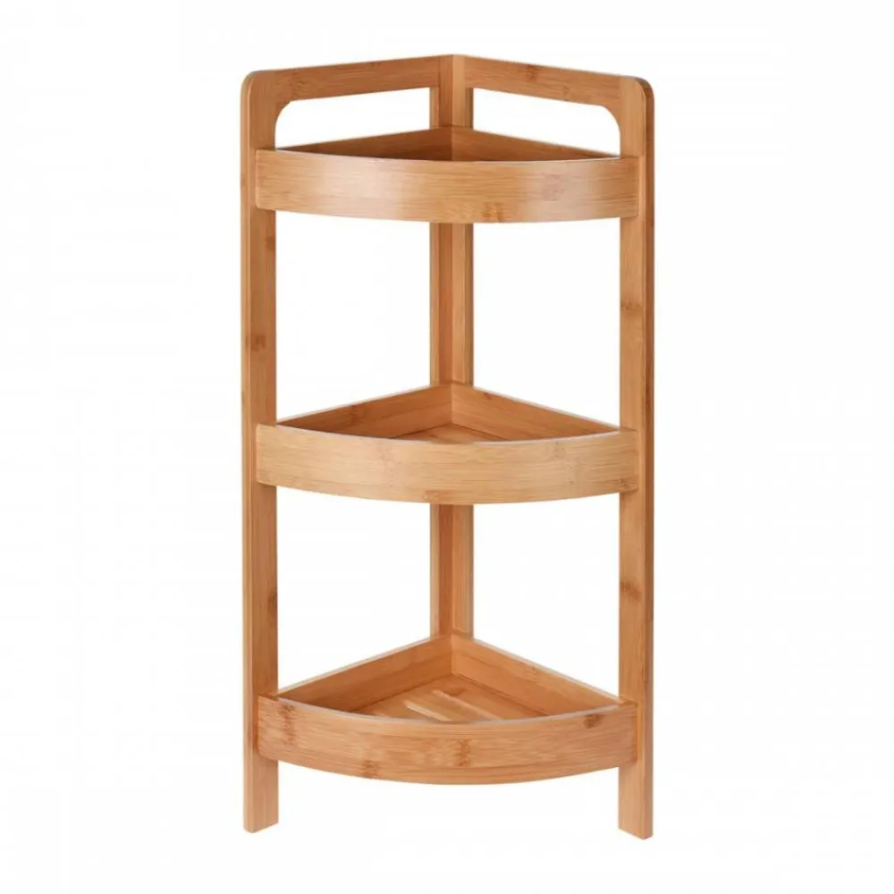 Regał łazienkowy narożny bambus 61 cm * Bathroom Solutions New