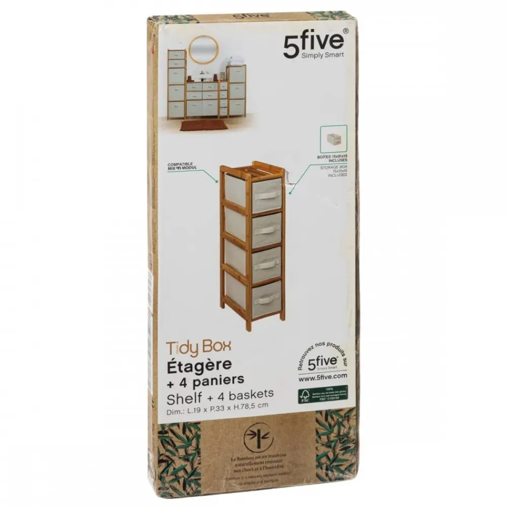 Regał łazienkowy z 4 koszami Tidy Box * 5five Simply Smart Hot
