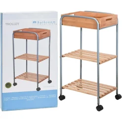 Regał bambusowy na kółkach * Bathroom Solutions Clearance