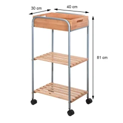 Regał bambusowy na kółkach * Bathroom Solutions Clearance