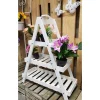 Regał drewniany drabina 3 poziomy biały * H&S Decoration Sale