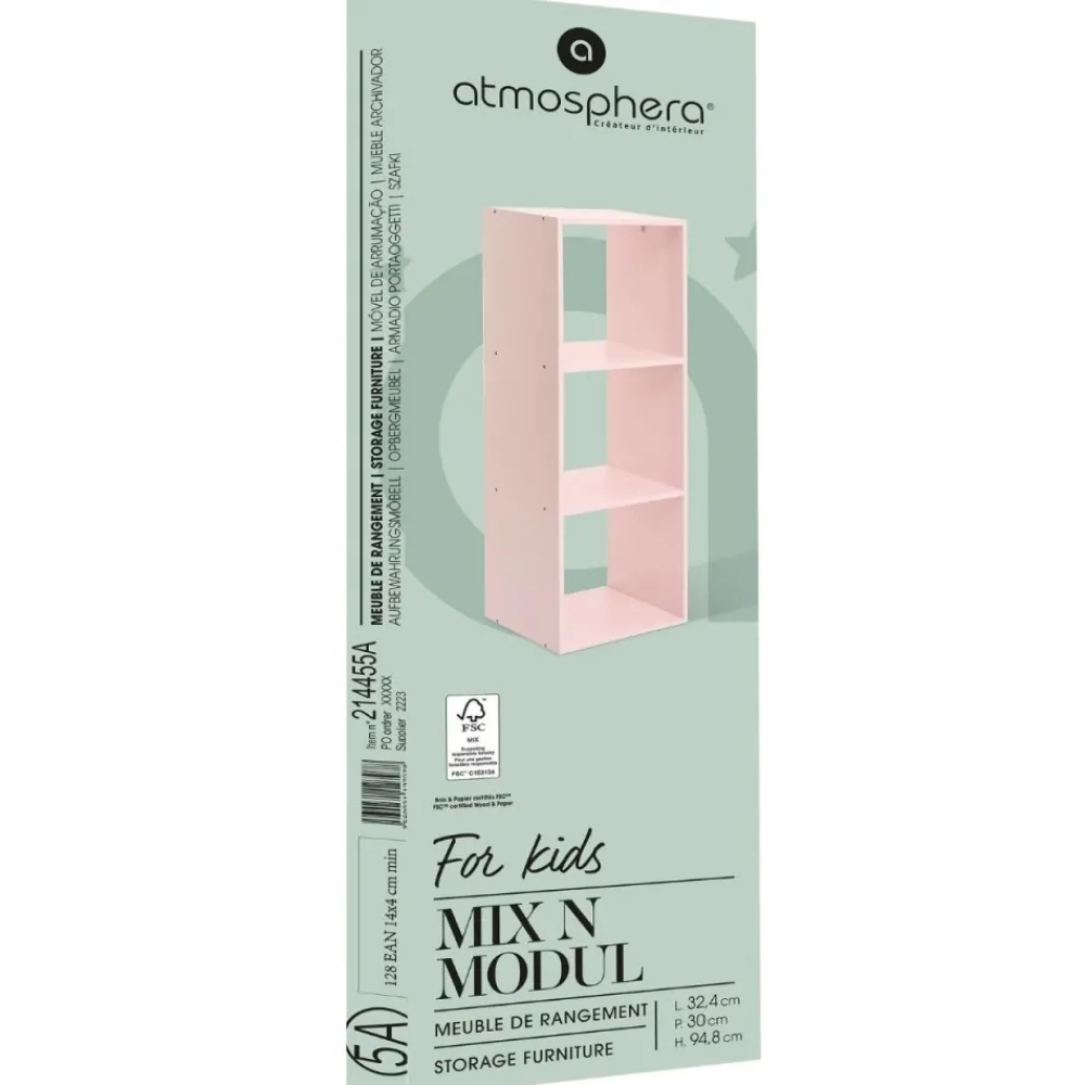 Regał dziecięcy Mix Modul 3 półki różowy * Atmosphera Discount