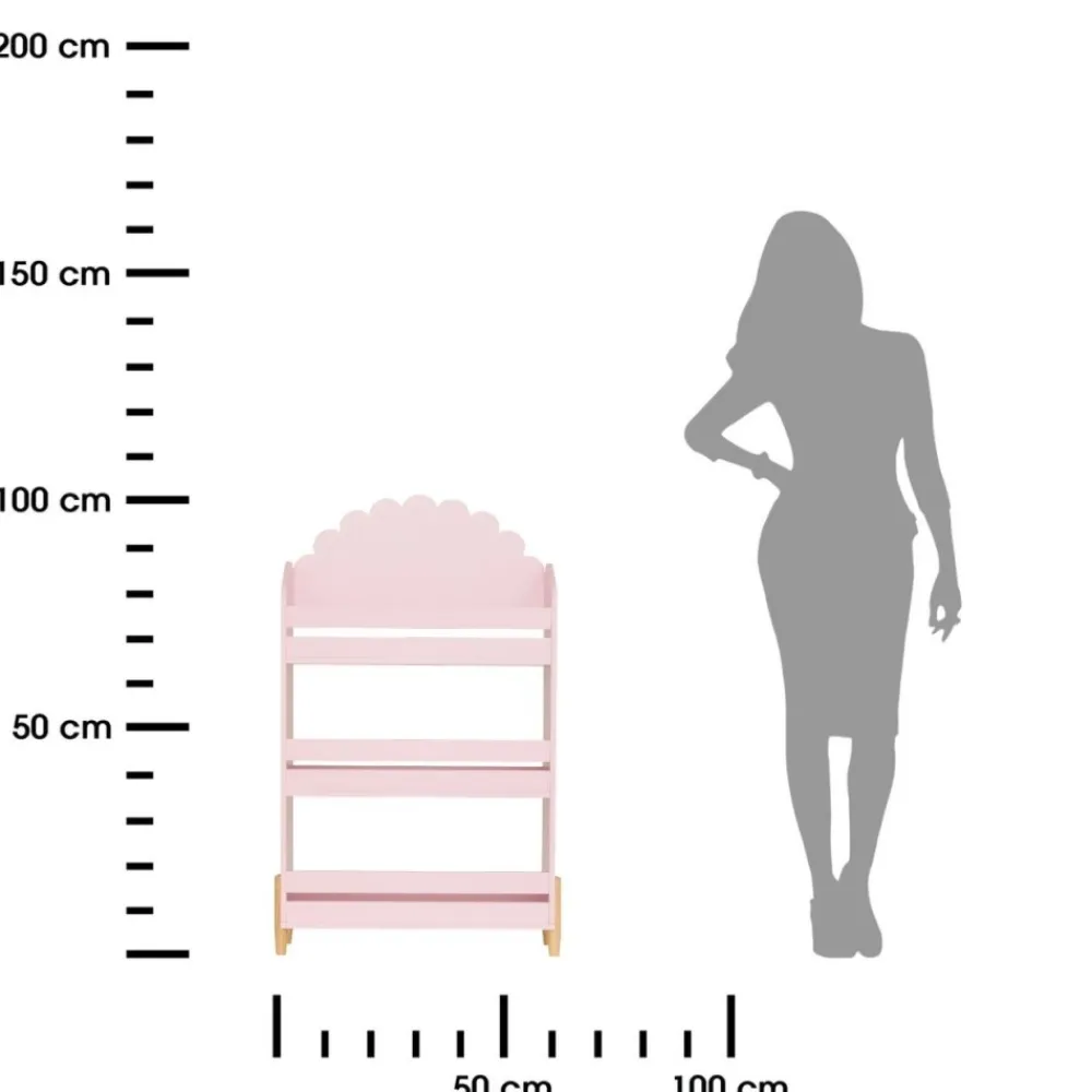 Regał na książki Douceur Flower 100 cm różowy * Atmosphera Online