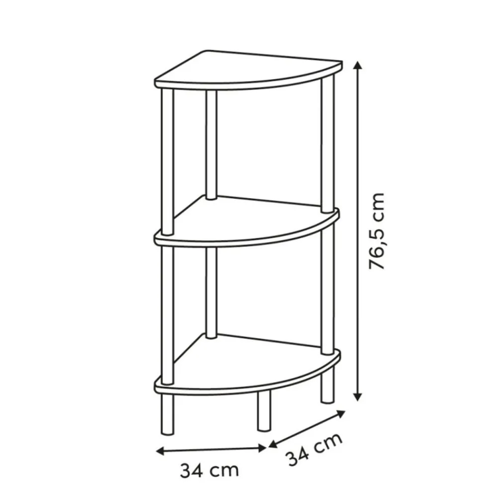 Regał narożny 3 poziomy Come 76 cm * 5five Simply Smart New