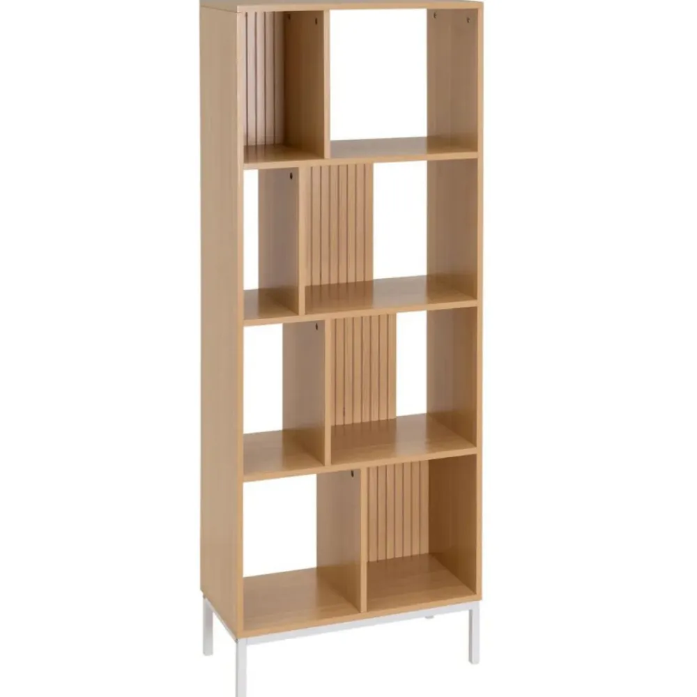 Regał stojący Lines w naturalnym kolorze 159 cm * HowHomely New