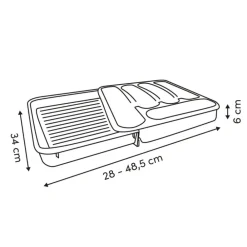 Rozsuwany organizer na sztućce Poly beż * 5five Simply Smart Outlet