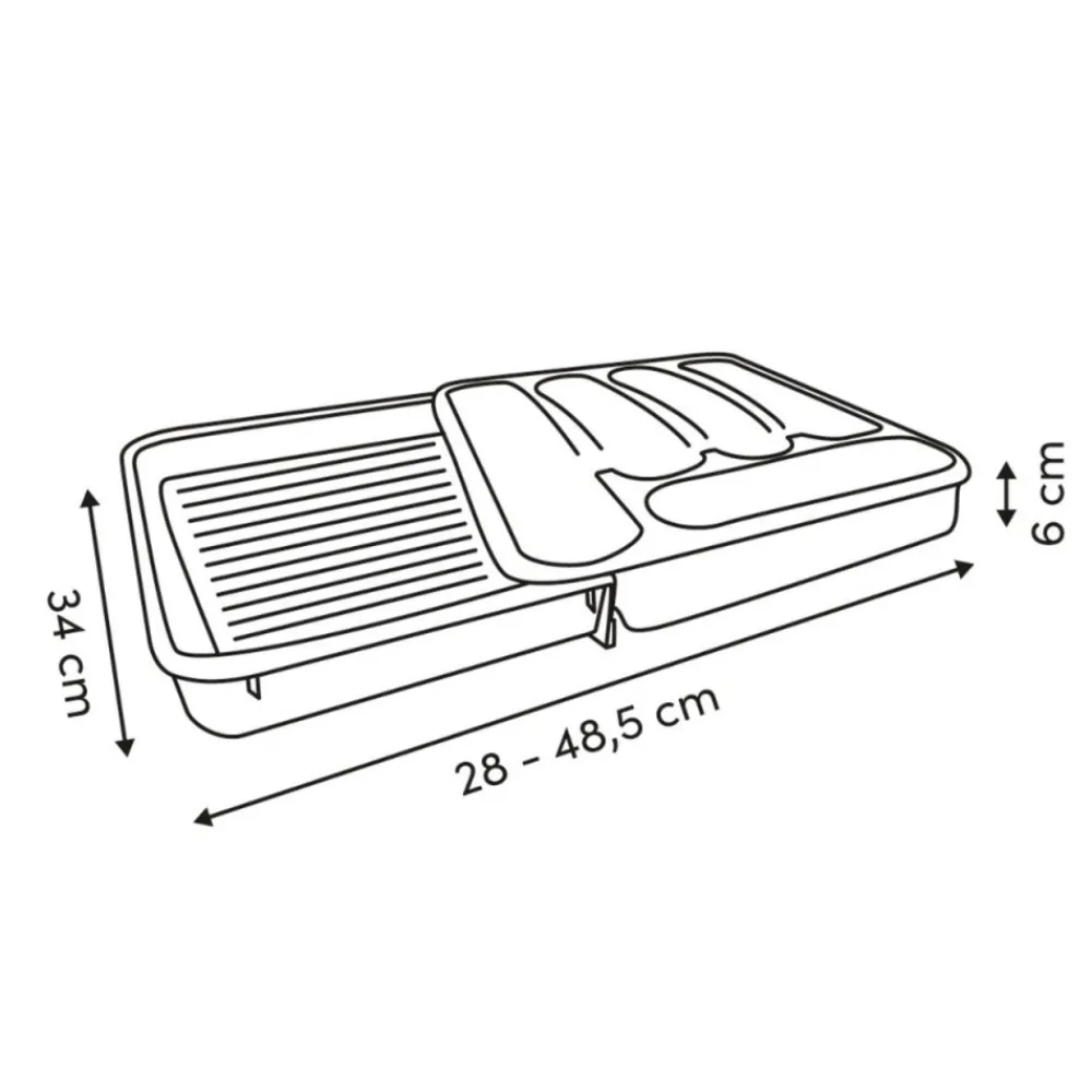 Rozsuwany organizer na sztućce Poly beż * 5five Simply Smart Outlet