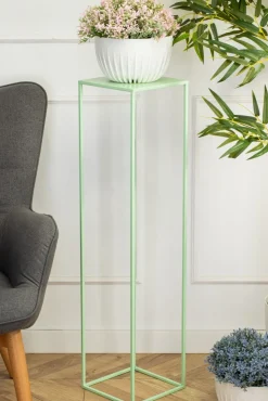 Seledynowy kwietnik stojący 100 cm