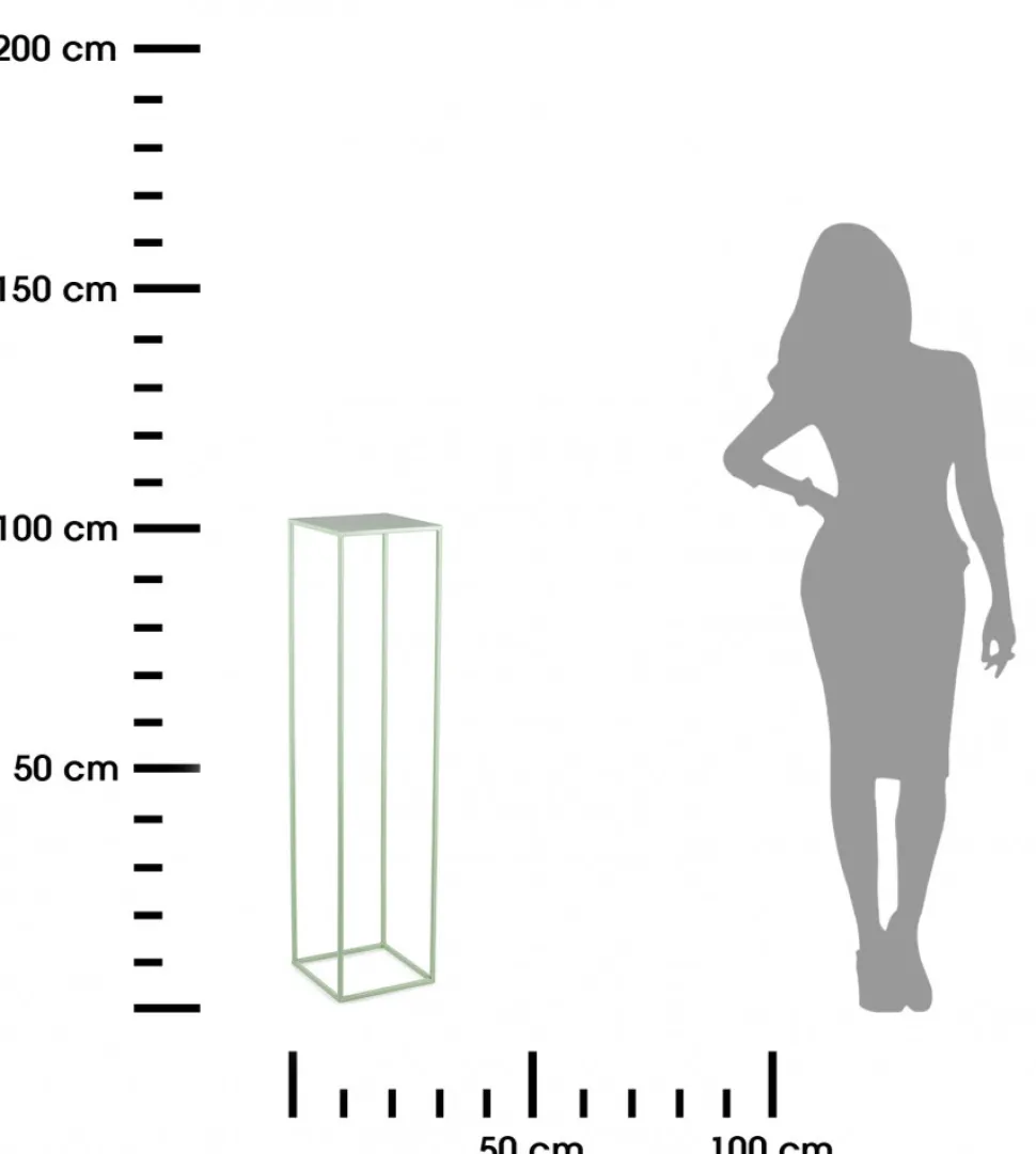 Seledynowy kwietnik stojący 100 cm