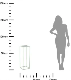 Seledynowy kwietnik stojący 70 cm
