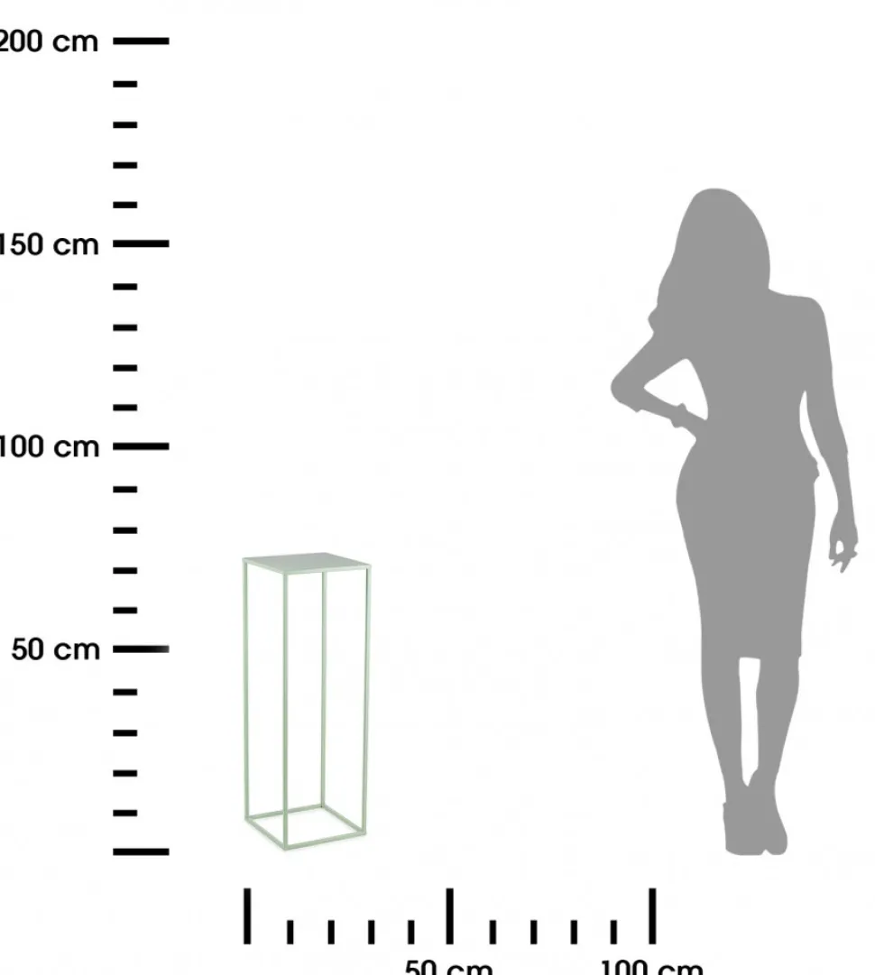 Seledynowy kwietnik stojący 70 cm