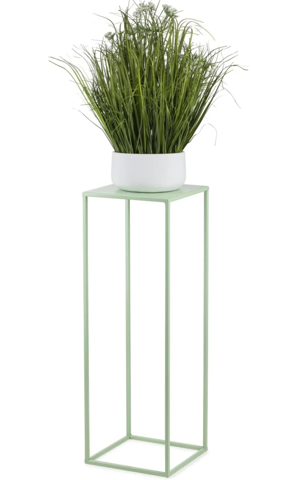 Seledynowy kwietnik stojący 70 cm