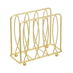 Serwetnik metalowy złoty 15x6,50x h13 cm