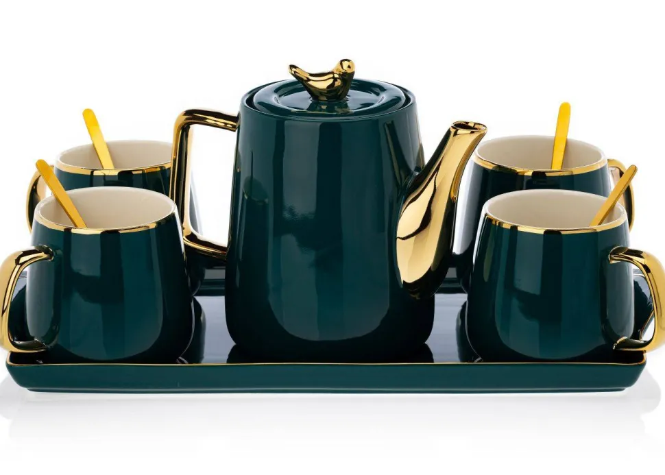 Serwis kawowy Noah Green Gold