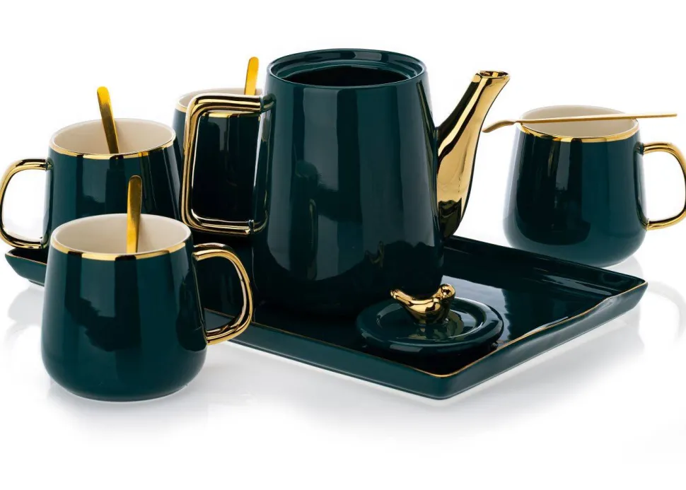 Serwis kawowy Noah Green Gold