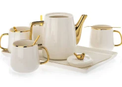 Serwis kawowy Noah White Gold