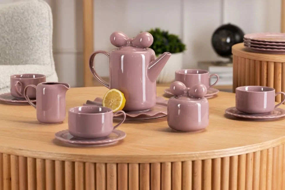 Serwis kawowy Sofia Pink 12 elementów