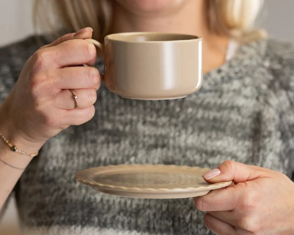 Serwis kawowy Sofia Beige 7 elementów * HowHomely Clearance